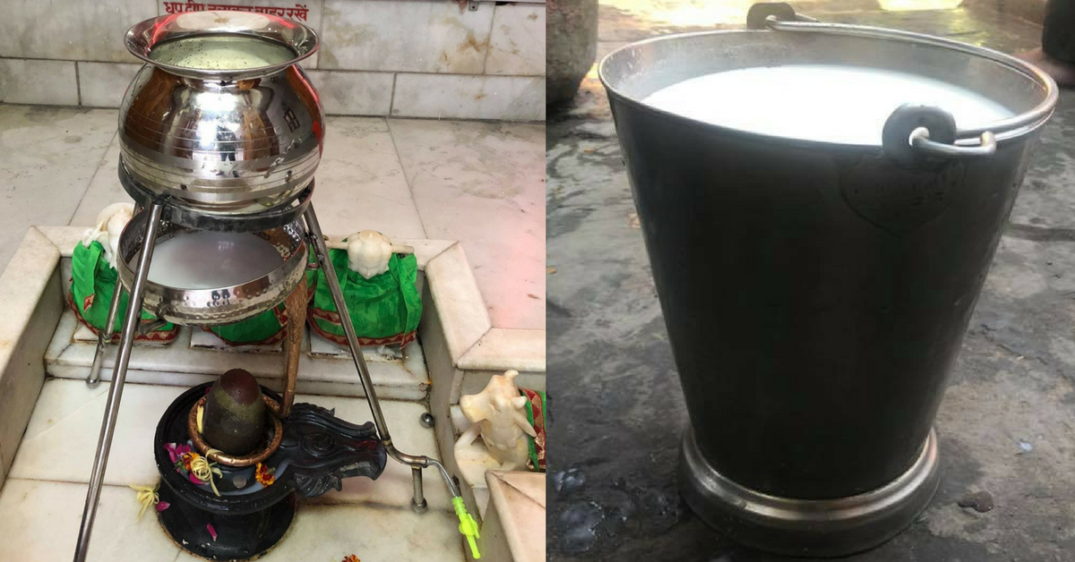 This Brilliant Hack by Meerut Students Saved Over 150 Litres of Milk Offered in Temple!