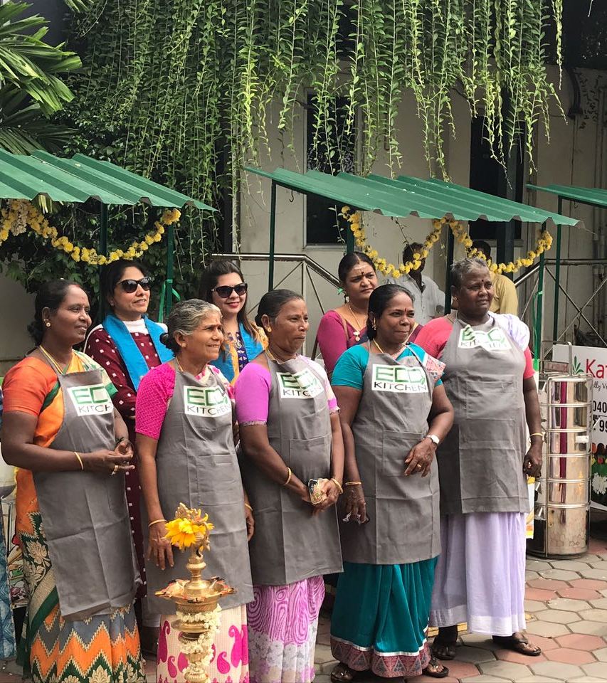 Women entreprenuers at ECO Kitchen. (Source: Sodexo)