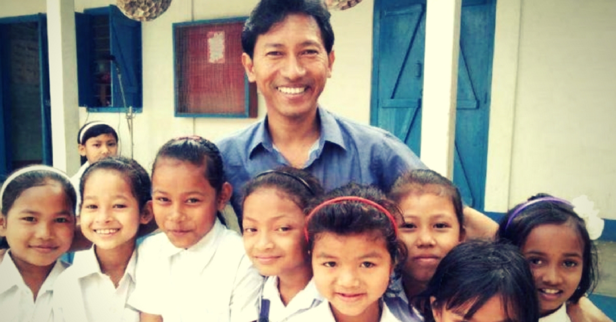 This Assamese Man Had Rs 800 & A Cowshed for Classroom. Today, He Teaches 512 Poor Kids!