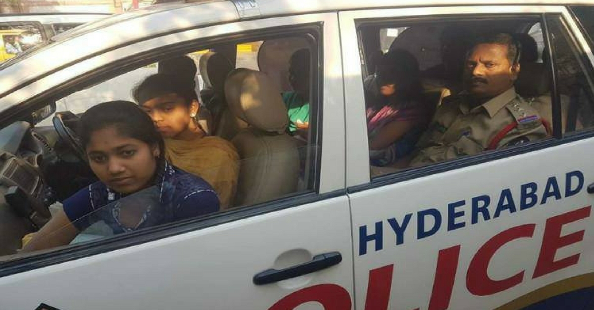 Hyderabad cop exam centre school girls