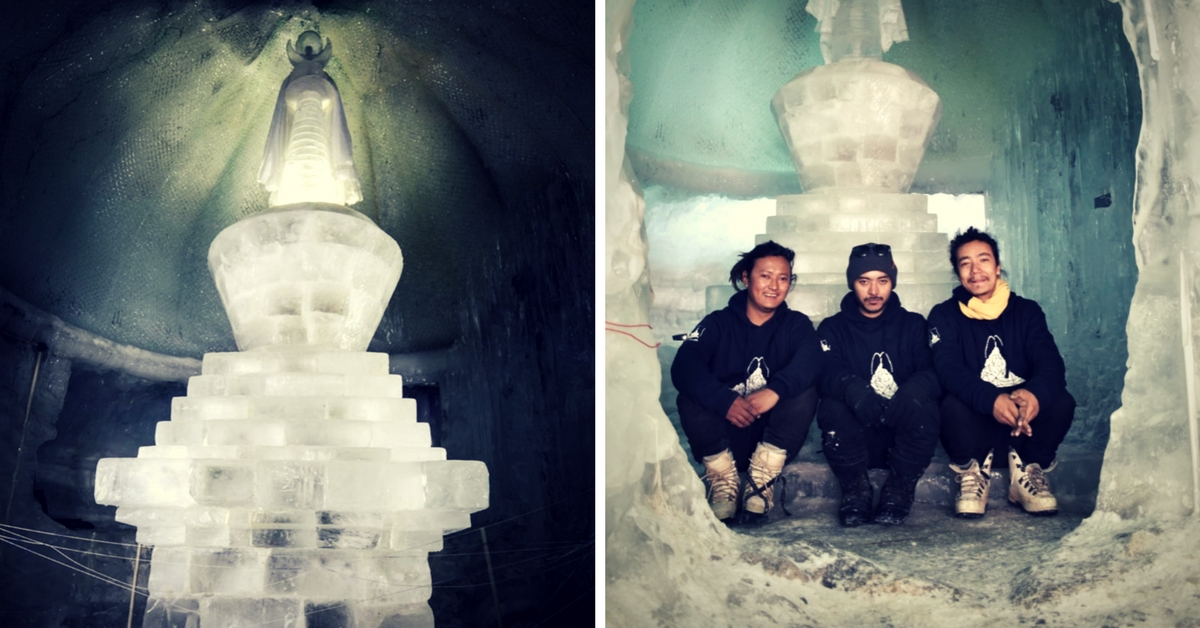 This Ladakhi Ice Sculpture Unites Buddhism And Fight Against Global Warming
