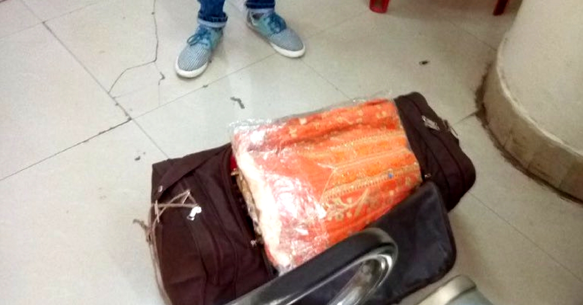 The bag, found by the RPF constable, contained valuable jewellery. Image Courtesy: Twitter.