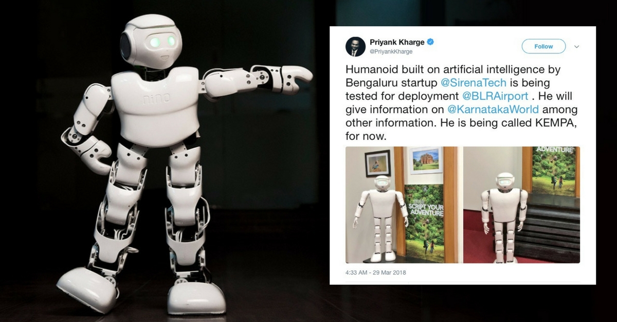 Meet KEMPA, The Humanoid Robot Who Will Greet You At Bengaluru Airport!
