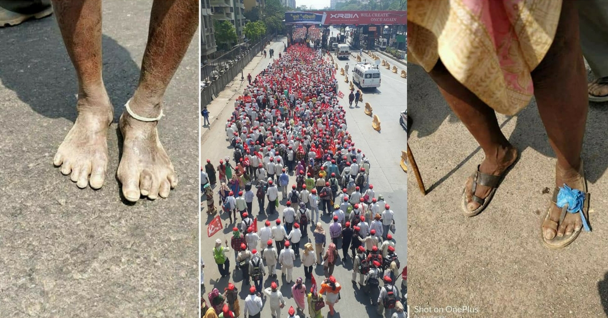 Moved by Hungry Farmers Marching in Bare Feet, Mumbai Donates Food, Footwear