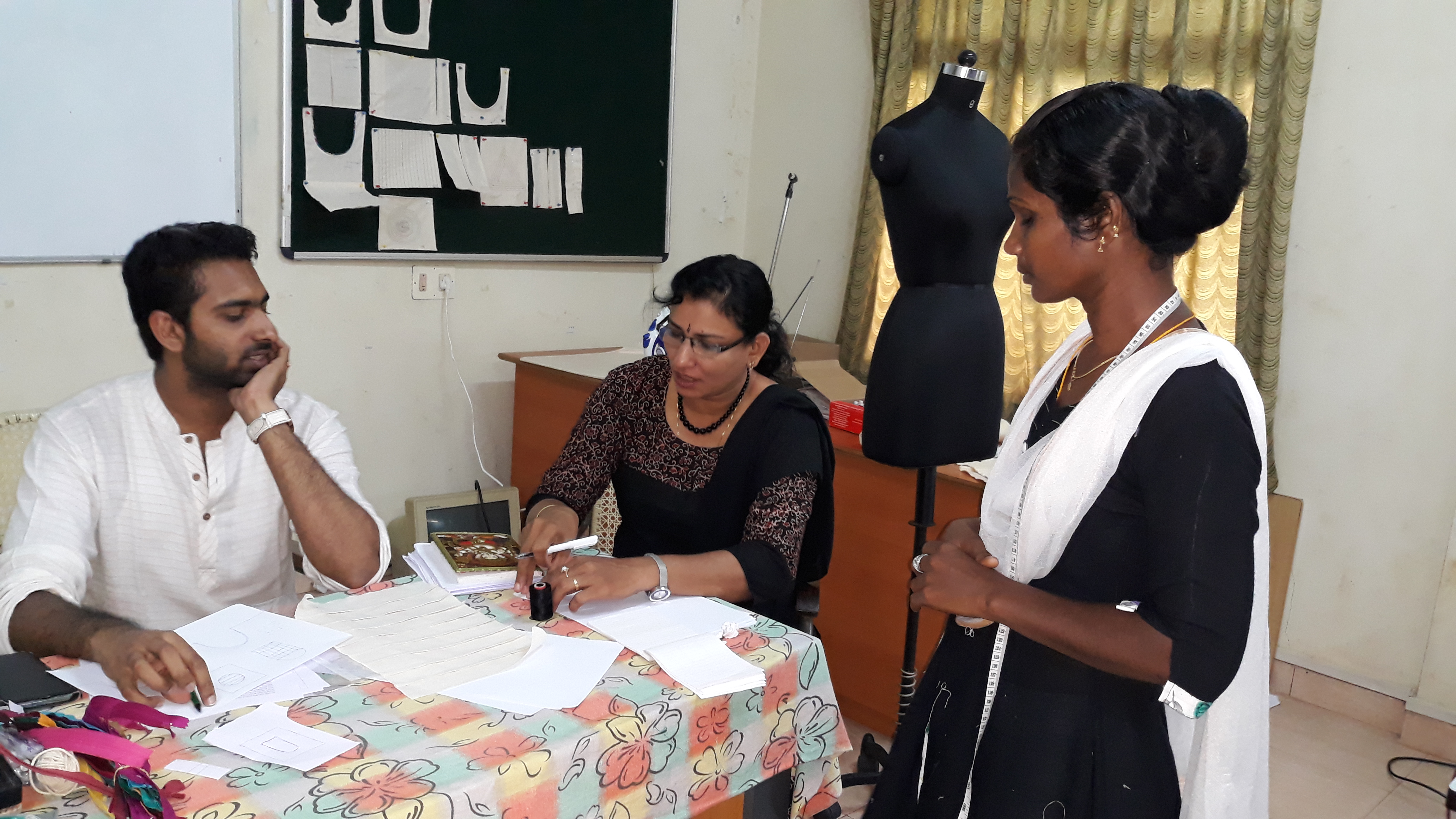 Undergoing training with a professional designer. (Source: Usha International)