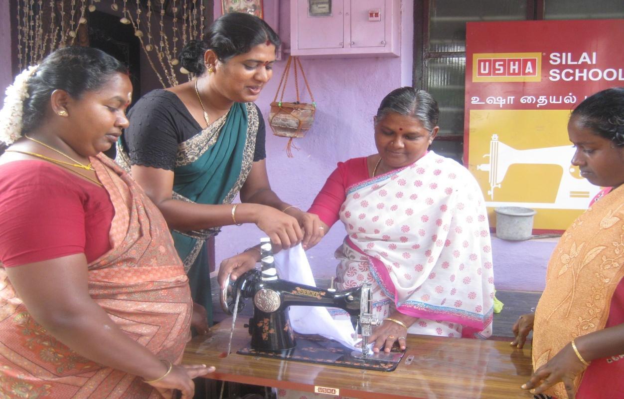 At a Usha Silai School centre in Kavundampalayam village, Coimbatore. (Source: Usha Initiatives)