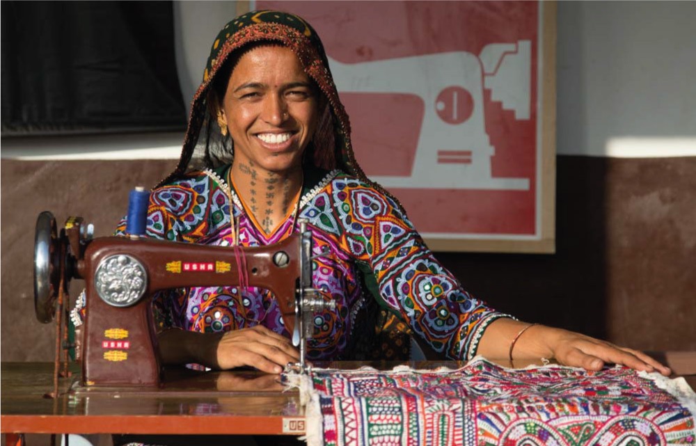 At a Usha Silai School in Bhuj district, Gujarat. (Source: Usha International)