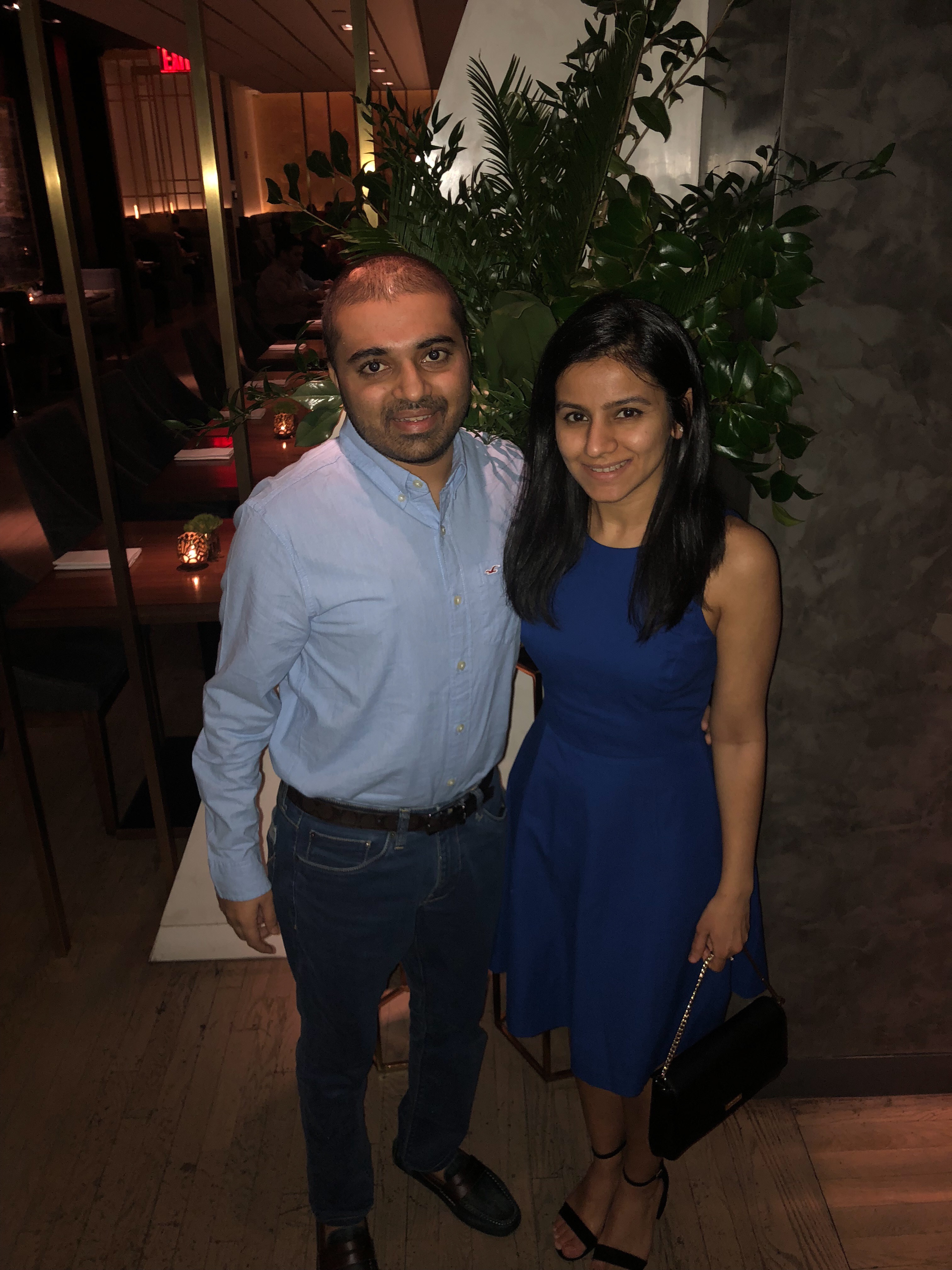 Standing by each other: Aashim and Reema on a recent dinner date. 