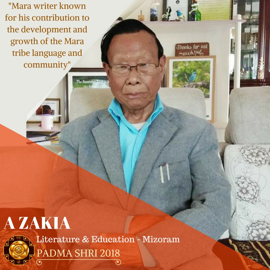 Mara writer A Zakia was awarded the Padma Shri. (Source: Padma Awards/ GoI) 