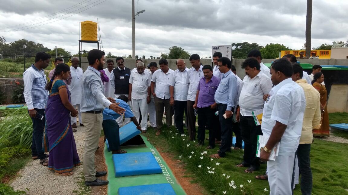 Local municipal officials inspecting the FTSP. (Source: Twitter/CDD Society)