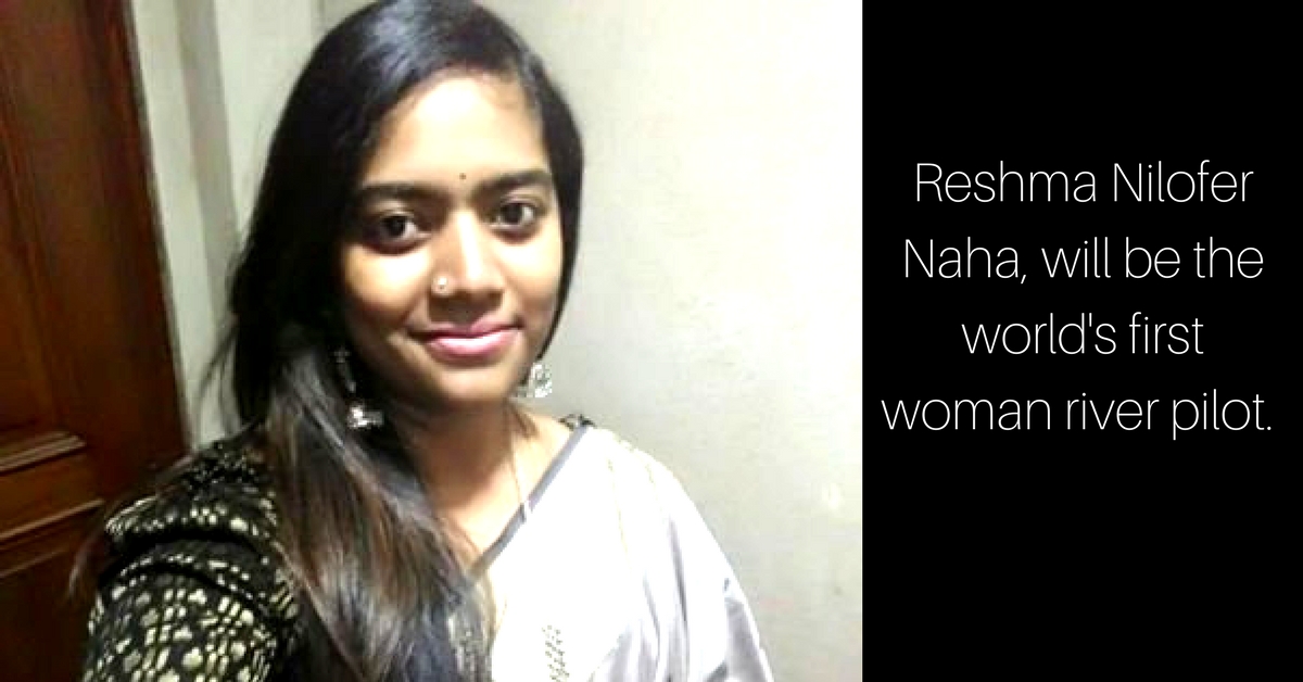 Reshma Nilofer Naha, will be the world's first woman river pilot. Image Courtesy: Twitter.