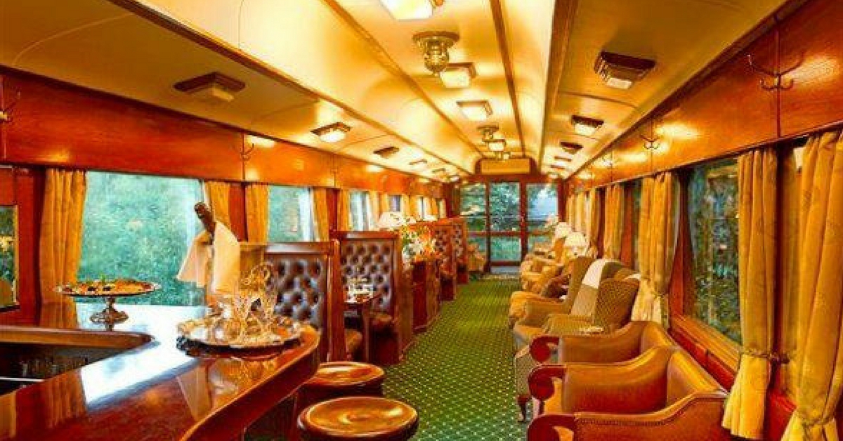 Sit at the bar, and let the staff take care of your every need, on this luxury train. Image Courtesy: Facebook.