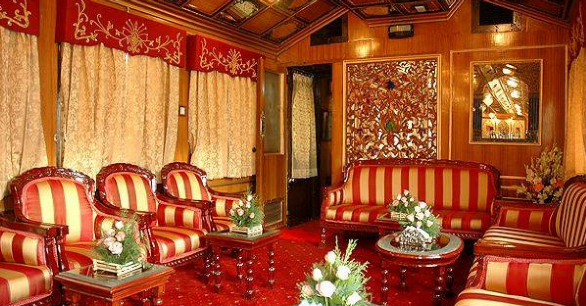 The Royal Orient Express, is a luxury train boasting of beautiful heritage furniture. Image Courtesy :Facebook.
