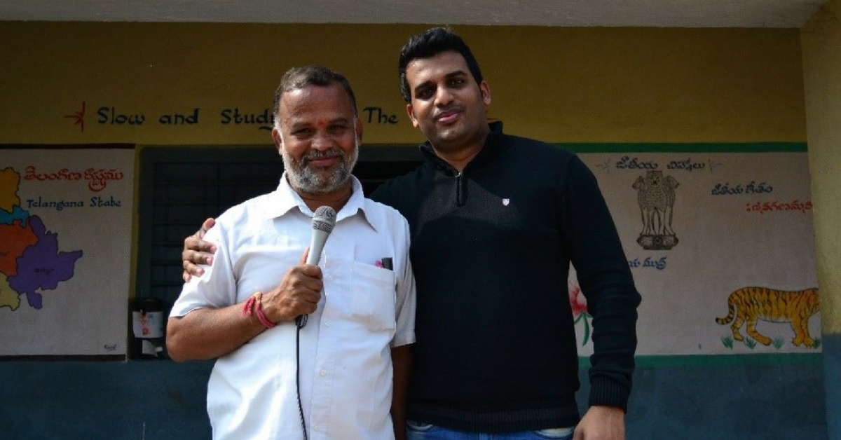 Founder of Dil Se Education Foundation Naveen Pallayil (On the Right)