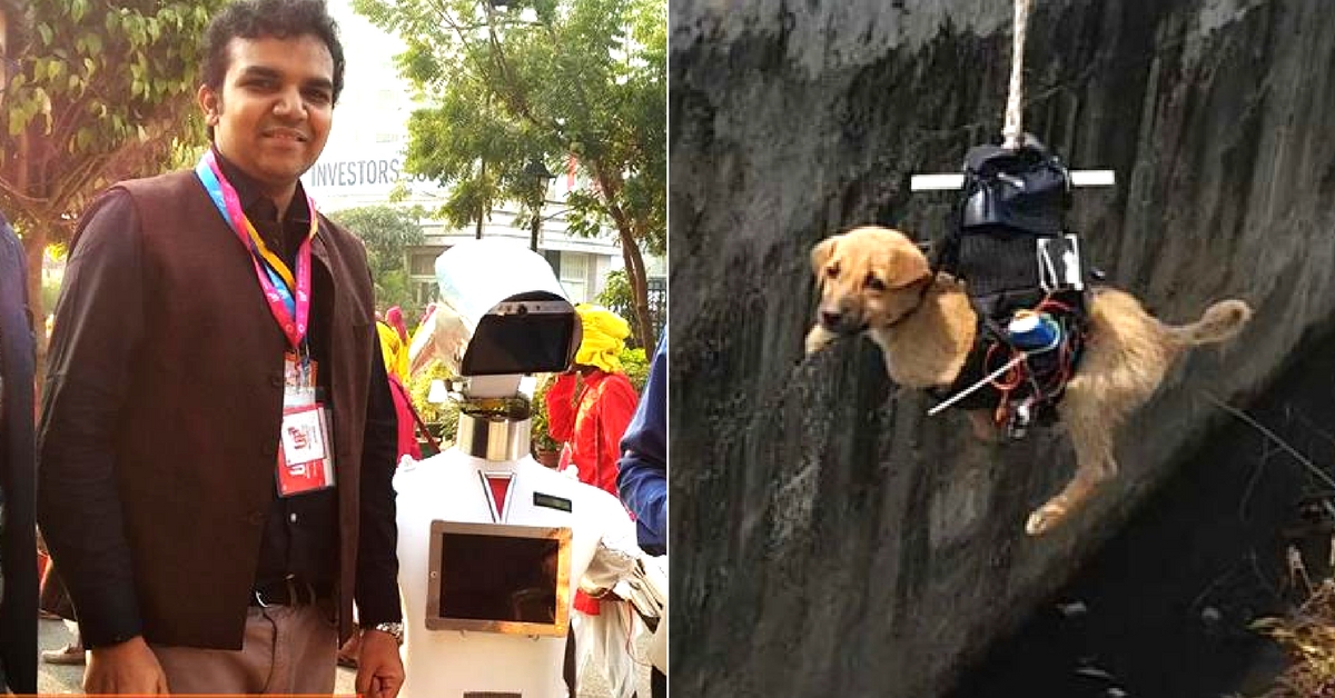 Lucknow Techie Builds Robotic Drone to Rescue Puppy Trapped In a Drain!