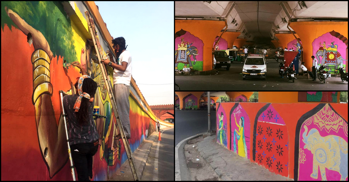 Stunning Street Art and Anti-Pollution Paint Add Colours to Delhi Flyovers!