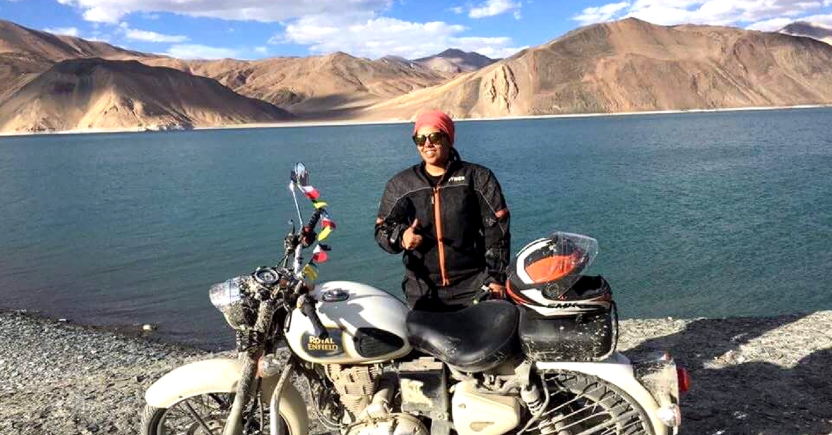 For Riya, her expedition to Ladakh was just 7 months after she got her first motorcycle. Image Credit: Riya Yadav