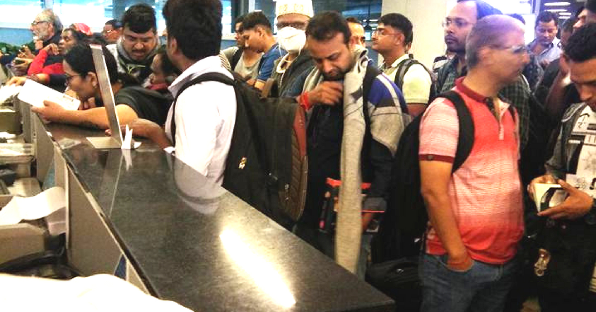 Long waiting lines at airports may be a thing of the past, thanks to the new paperless boarding initiative using AirSewa. Representative image only. Image Credit: Rakesh Manchanda.