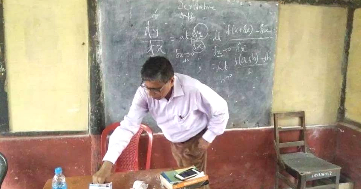 Former Assam DGP Mukesh Sahay is now a school teacher. (Source: Twitter/Nandan Pratim Sharma Bordoloi)