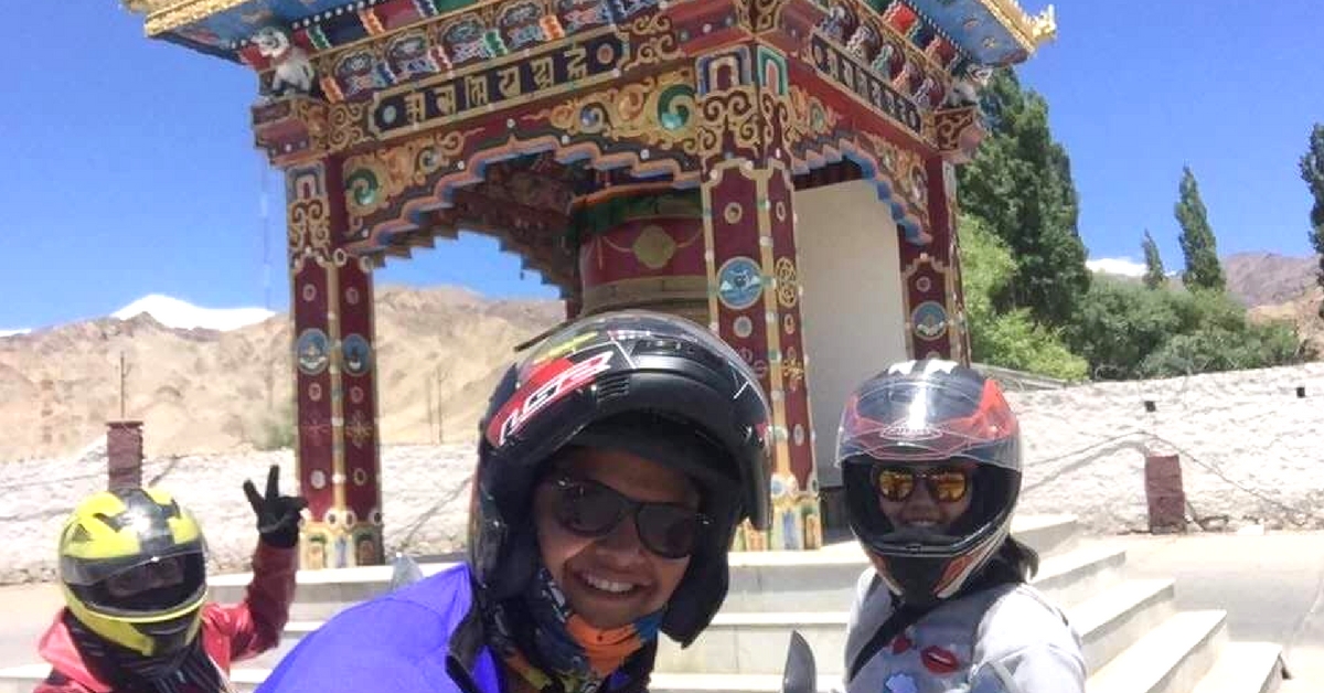 Riya embarked on the journey to conquer ladakh's Khardung-La. Image Credit: Riya Yadav.