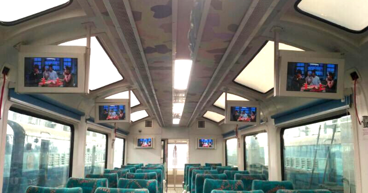 The Railways introduced vistadome coaches, with transparent ceilings.Image Credit: Facebook