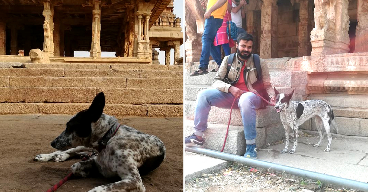 The duo spend time amidst the scenic temples in Hampi. Image Courtesy: Gowtham.