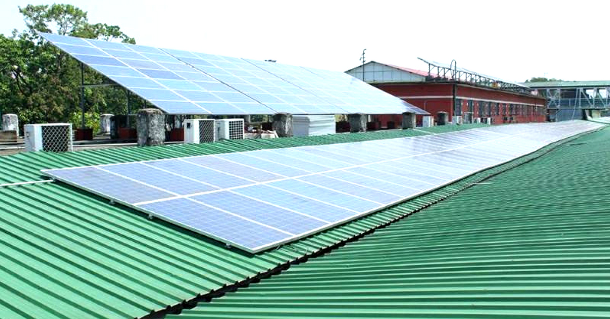 The solar panels on the roof of Guwahati railway station are powering the entire terminal. Image Credit: Facebook.