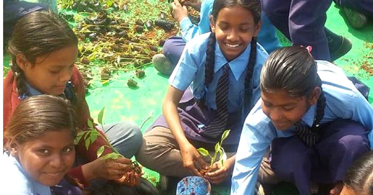 The students from Gurugram went around collecting plants, and managed to get around 170 of them! Image Credit :Give Me TREES Trust