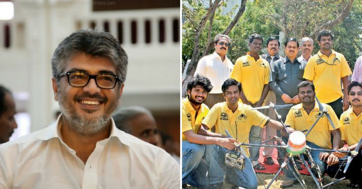 Actor Ajith Teams Up With Chennai MIT Students For Global Drone Challenge!