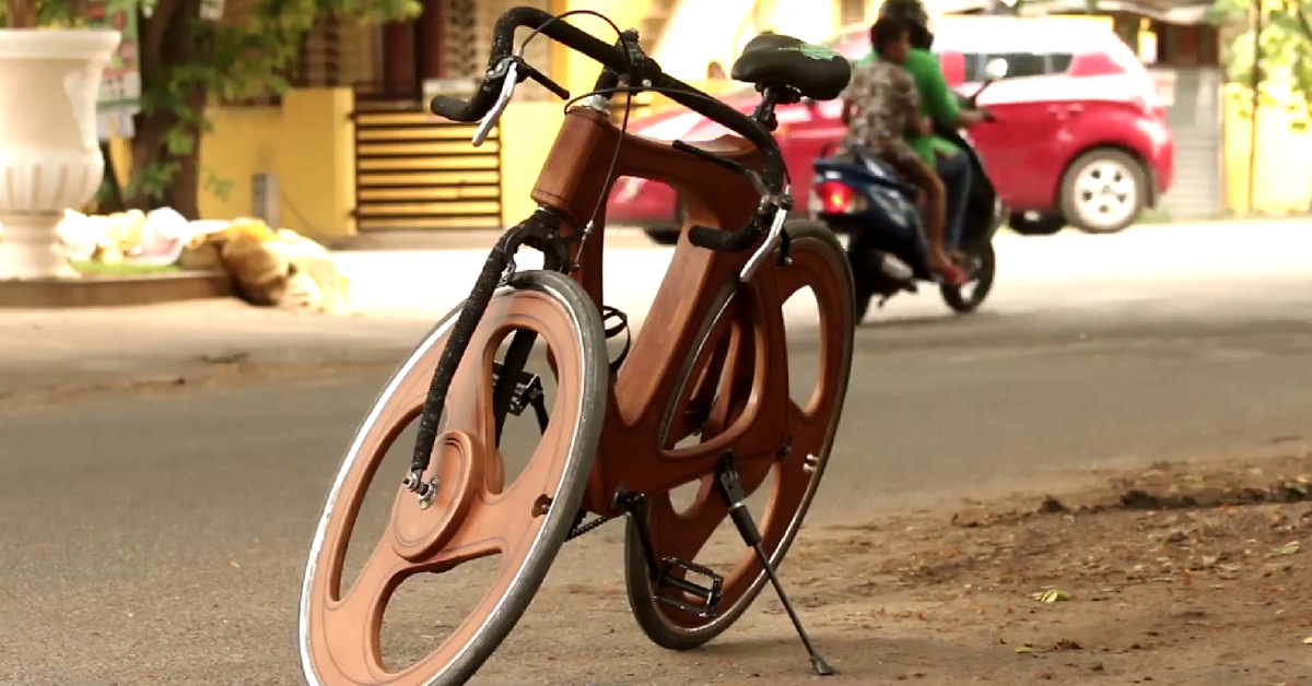 This Coimbatore Man’s Stunning Wooden Cycle Is Viral for All the Right Reasons!