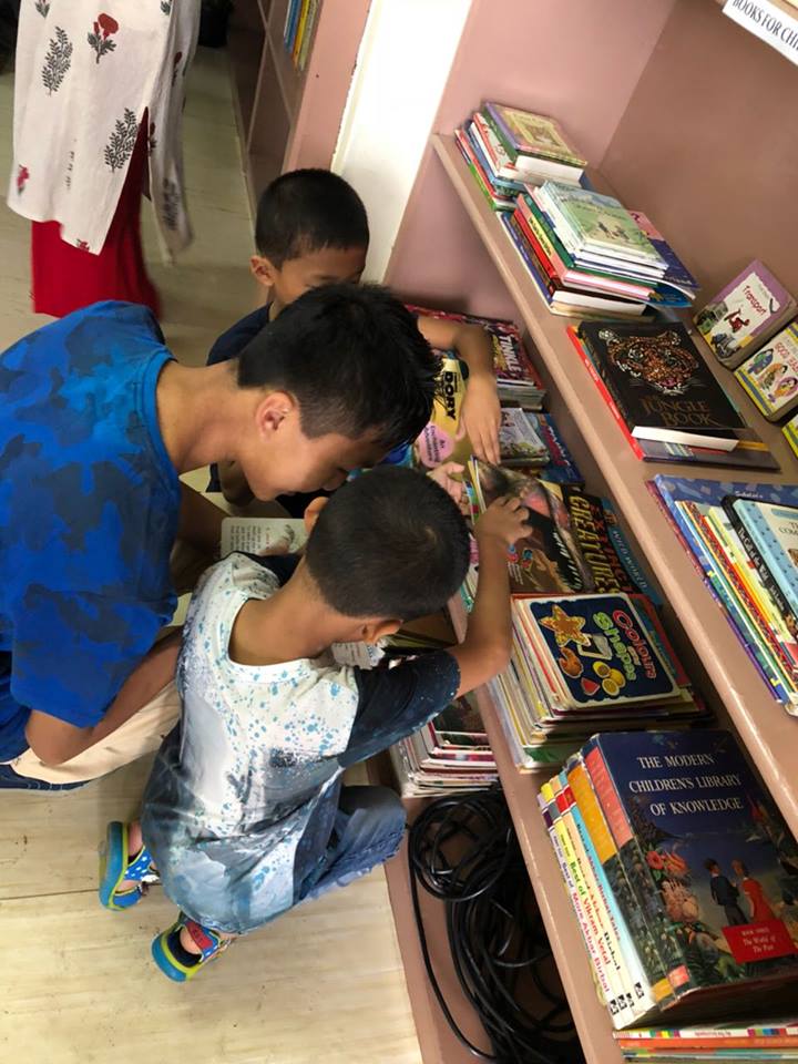 Children at the local Dimapur Public Library. (Source: Facebook)