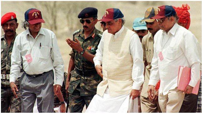 Prime Minister Vajpayee with APJ Abdul Kalam during Pokhran-II tests. (Source: Facebook)