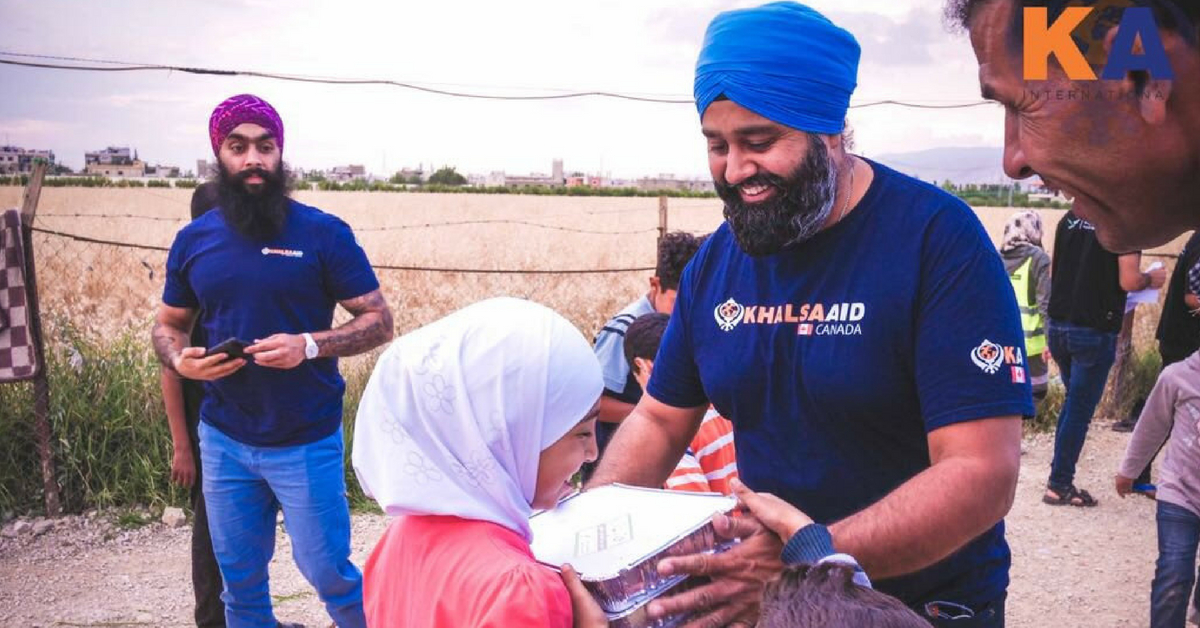 Sikh volunteers Syrian refugees Khalsa Aid