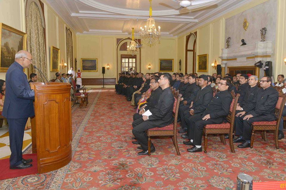 President Ram Nath Kovind addressing IAS officers. (Source: Facebook/IAS Officers)