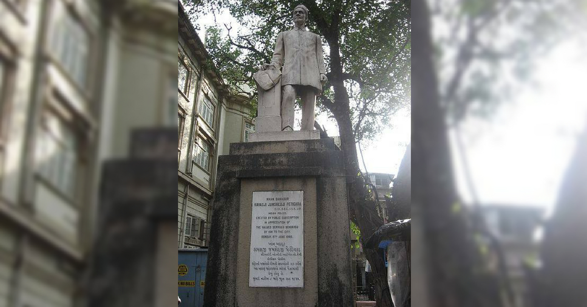 Kavasji Jamshedji Petigara has a statue dedicated to his honour, in Mumbai. Image Credit:- Mangesh Sirdeshpande‎