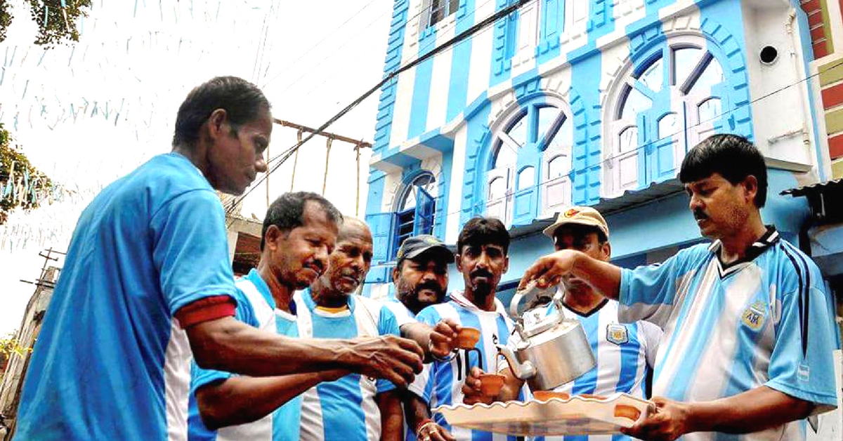 FIFA Fever: Love for Messi Makes Bengal Fan Paint House In Argentina Colours!