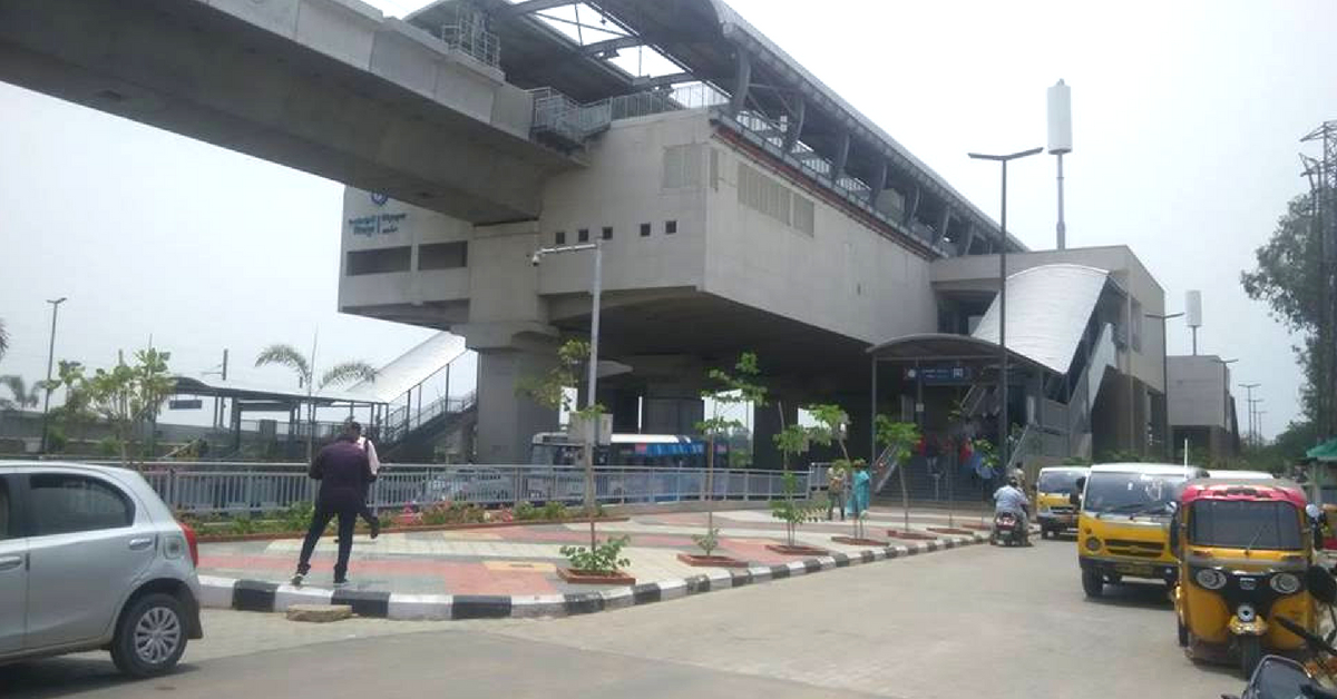 Rent a car, at the Miyapur Metro Station, the next time you are in Hyderabad! Image Credit: Santhosh Banni 