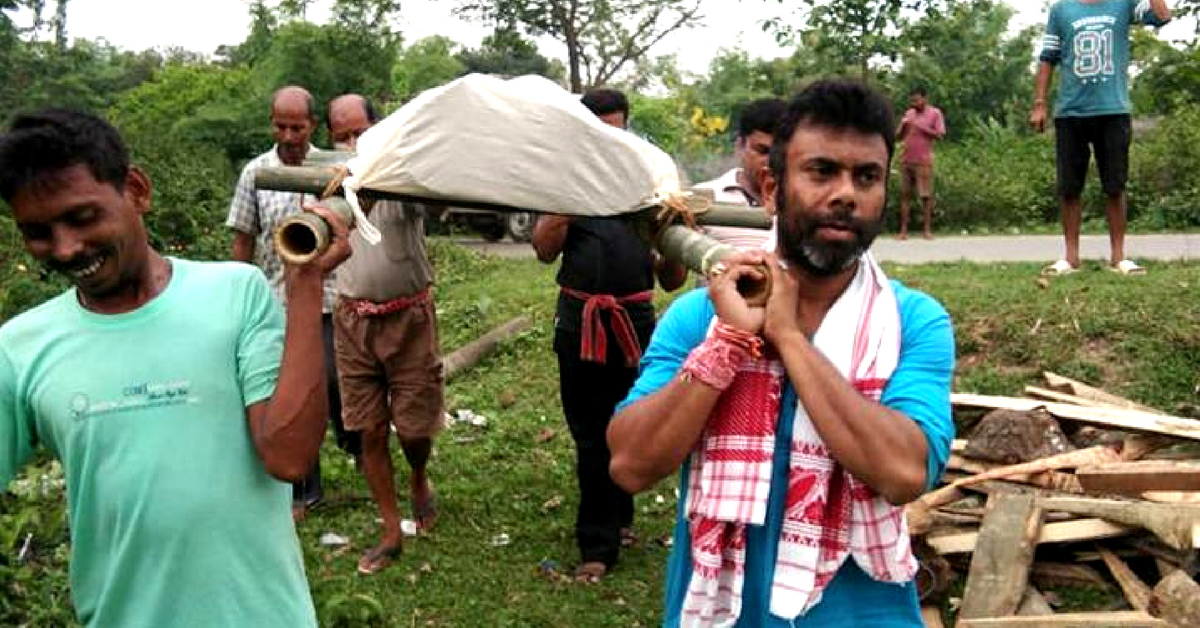 Assam MLA Pays for Poor Man’s Funeral, Helps Carry The Body in Final Journey