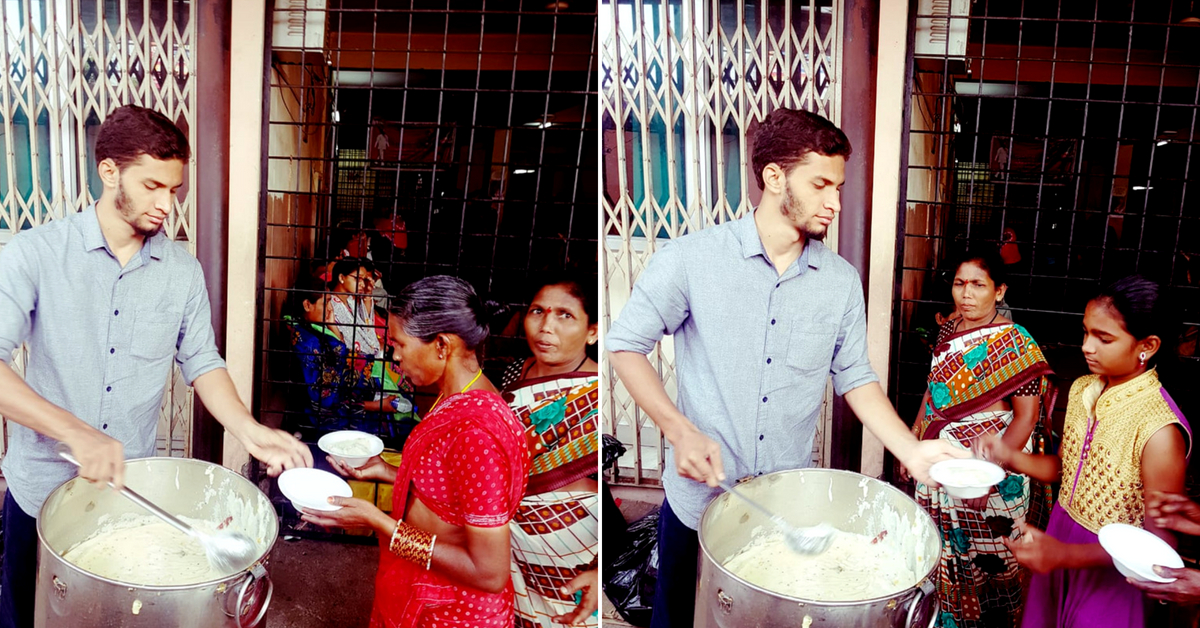 The Hyderabad lad regularly feeds the poor, on a mission to eliminate hunger.