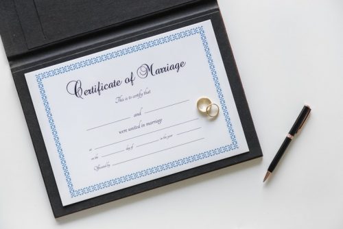 marriage certificate