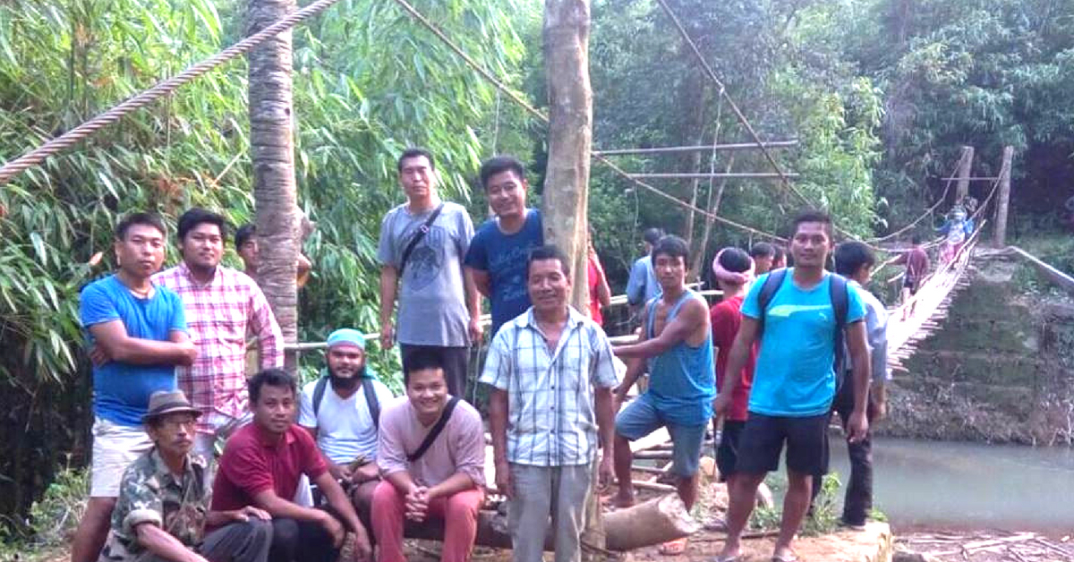 Flood-Hit Assam Villagers Rebuild Bridge Destroyed by Rains Without Govt. Help!