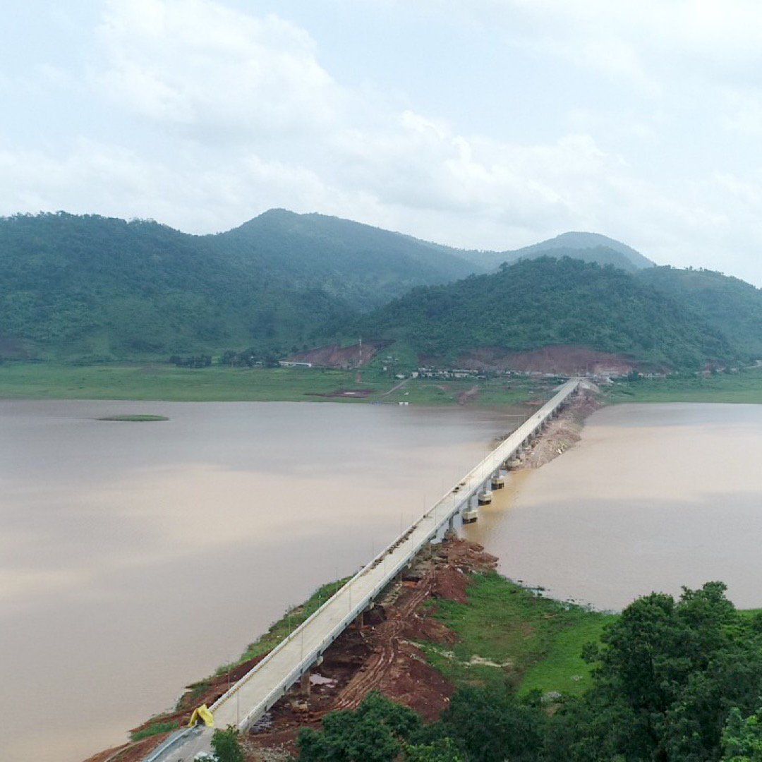 The 910-metre Gurupriya bridge. (Source: Twitter/Naveen Patnaik)