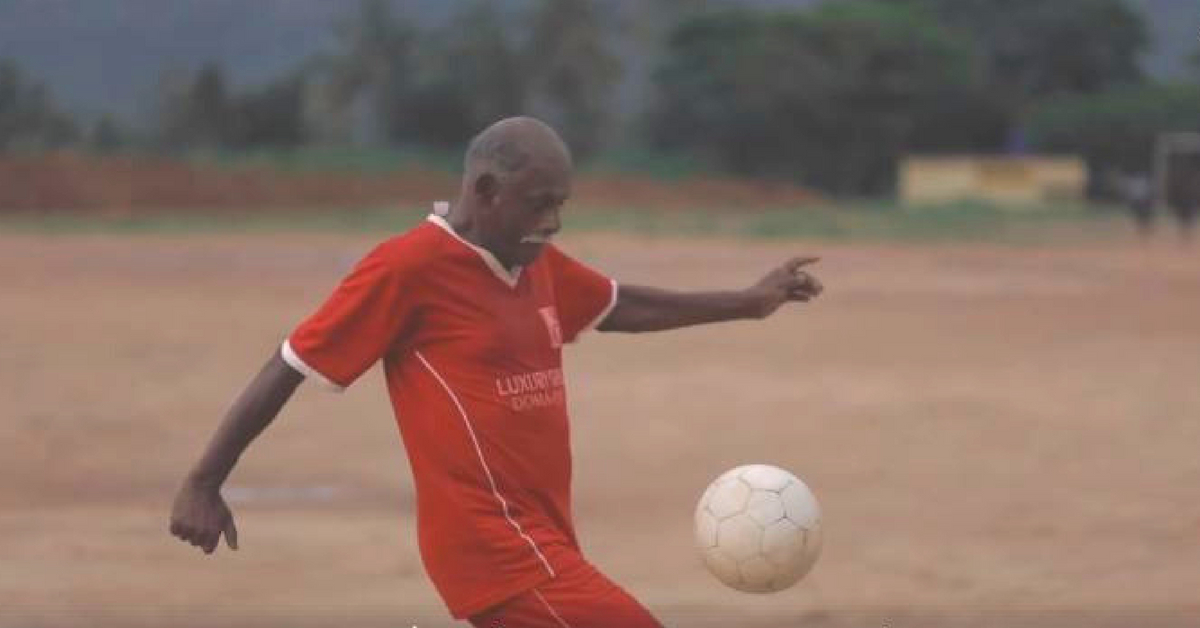 Known as Kerala's 'Neymar', this man plays football with youngsters aged 60. Photo Source.