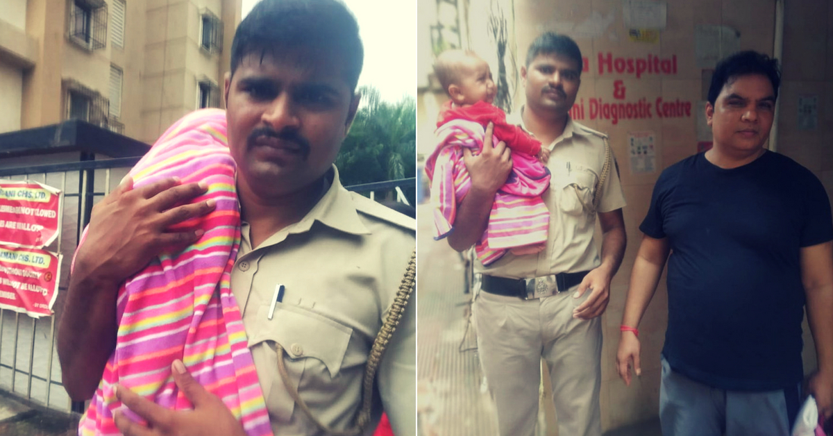 Mumbai Cop Wades Through Chest-Deep Water to Save Infant After Father's Tweet!