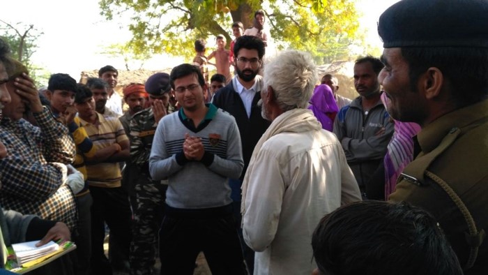 Neeraj Kumar Singh and the then Sub-Divisional Magistrate monitoring the district administration's Swachhata Samar Campaign’. 