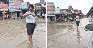 Knee-Deep Waters Doesn't Keep Punjab Cops From Doing Their Duty, Win Acclaim From CM