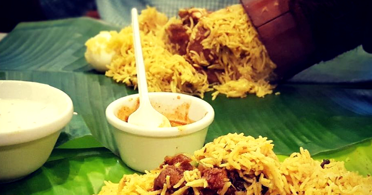 The flavours in the bamboo biryani, an Andhra speciality, are truly outstanding. Image Credit:Akram Kalloli