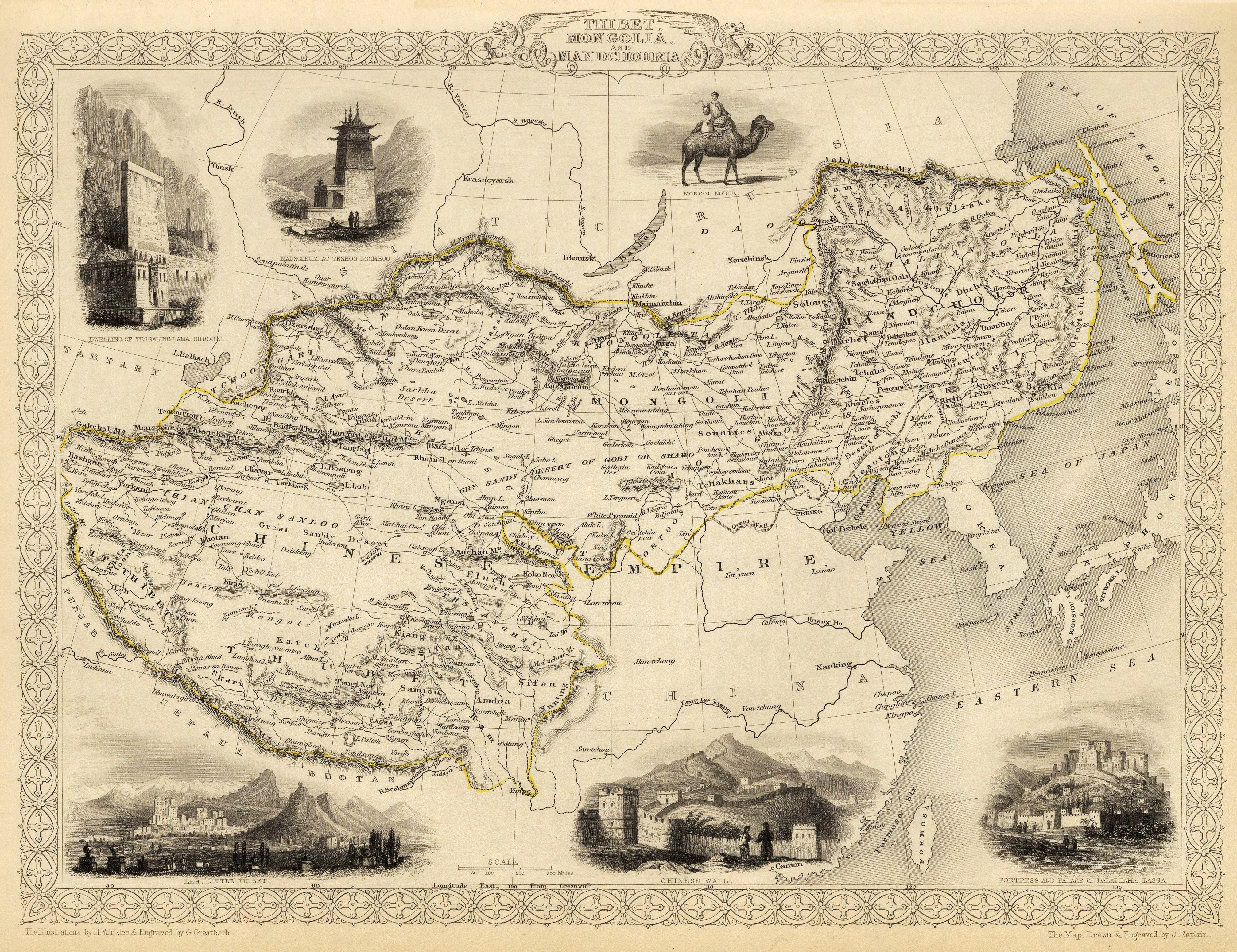 Old map of Tibet. (Source: Wikimedia Commons)