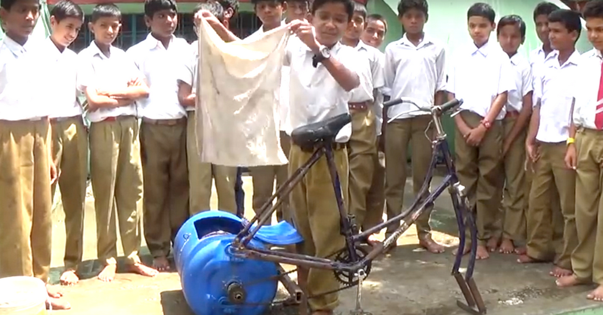 young Indian innovates washing machine