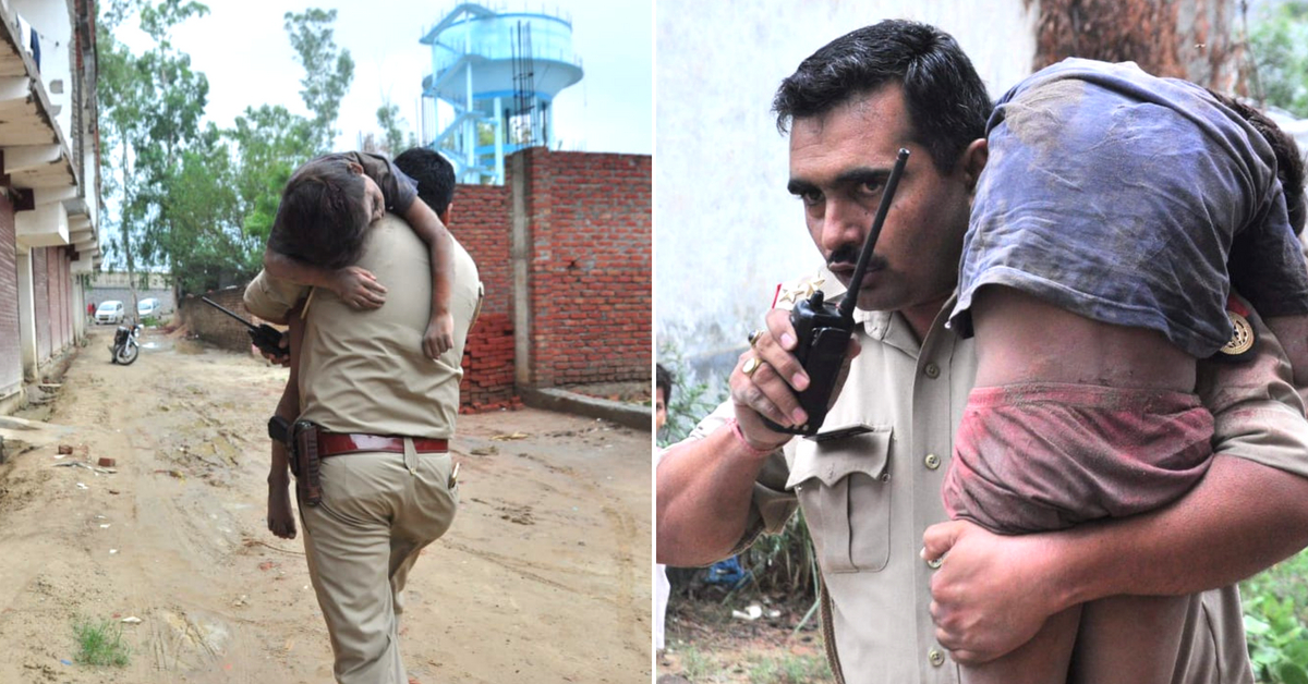 Ghaziabad Building Collapse: Quick-Thinking Hero Cop Saves Injured Child’s Life!